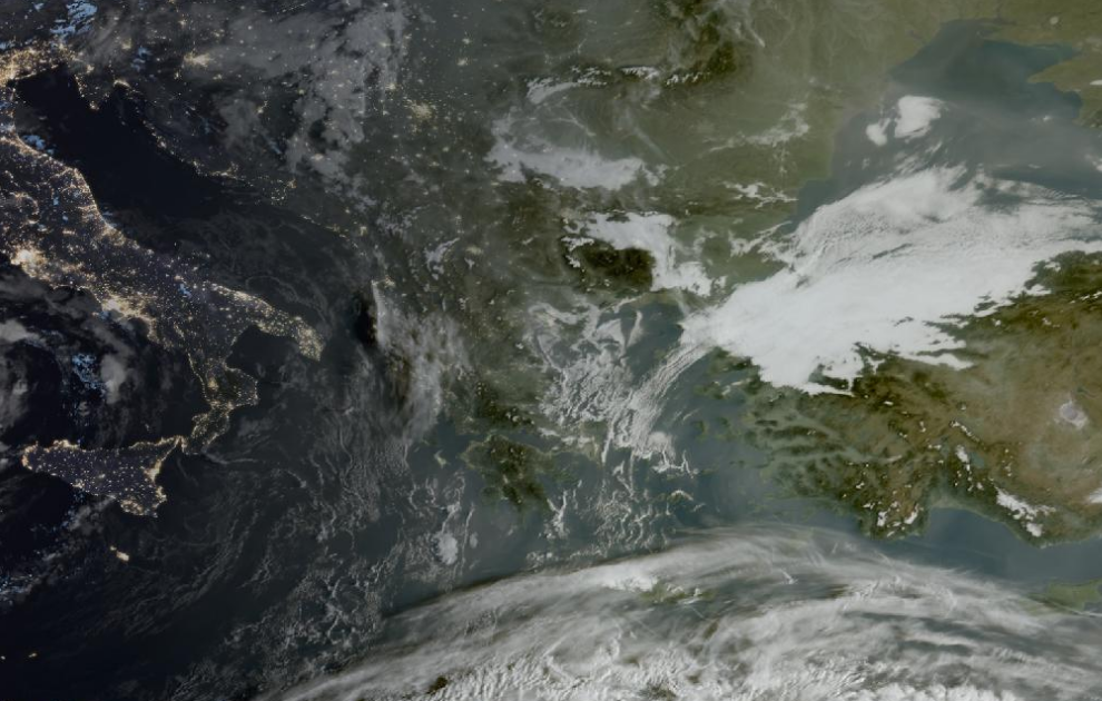 Τελευταία δορυφορική εικόνα νεφοκάλυψης