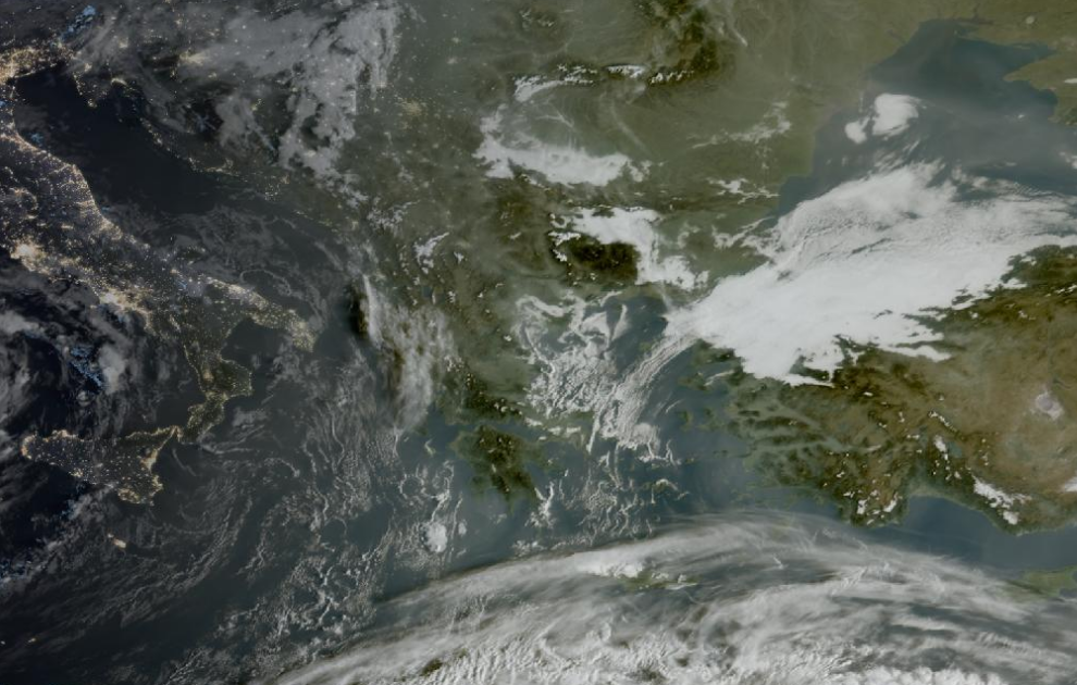 Τελευταία δορυφορική εικόνα νεφοκάλυψης