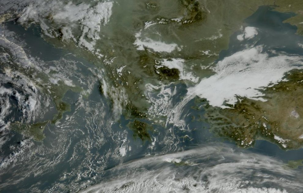 Τελευταία δορυφορική εικόνα νεφοκάλυψης