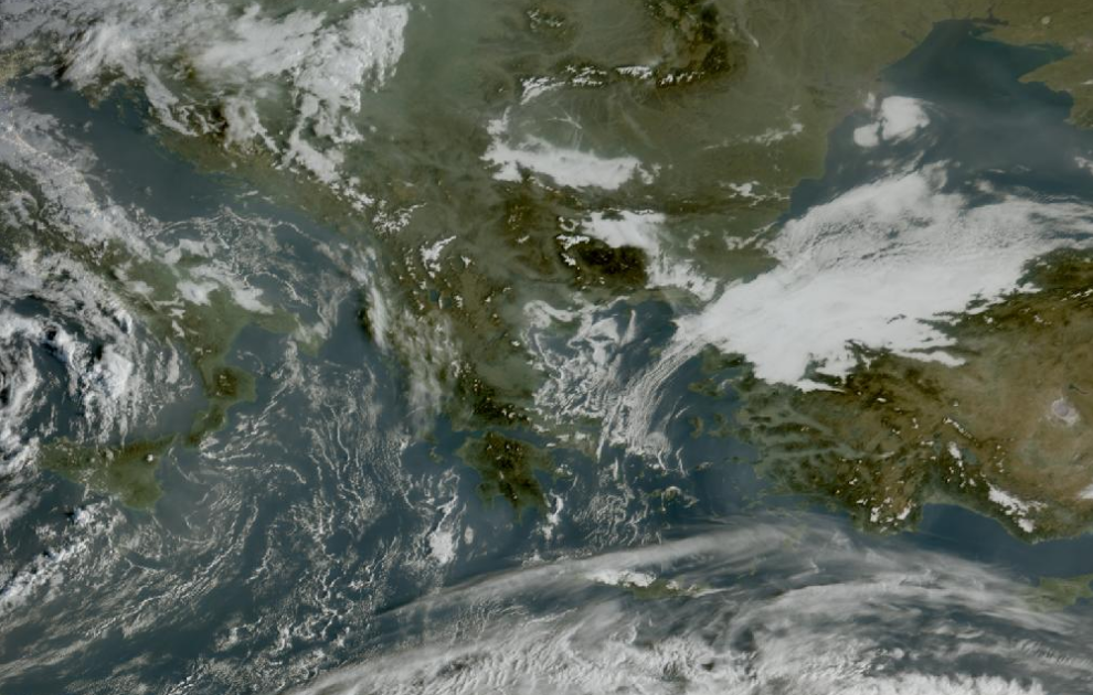 Τελευταία δορυφορική εικόνα νεφοκάλυψης