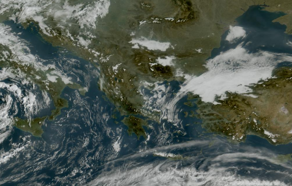 Τελευταία δορυφορική εικόνα νεφοκάλυψης