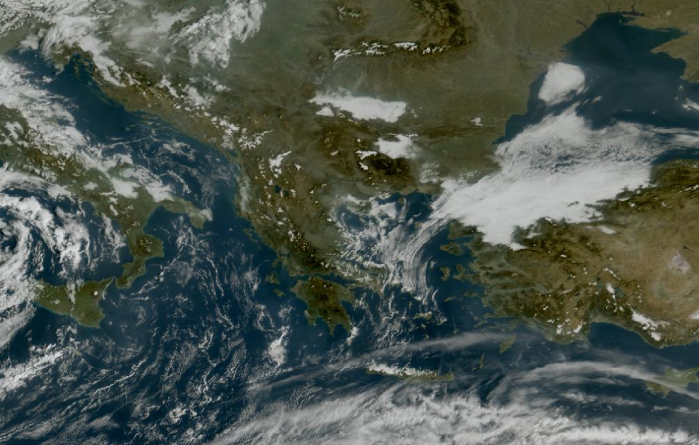 Τελευταία δορυφορική εικόνα νεφοκάλυψης