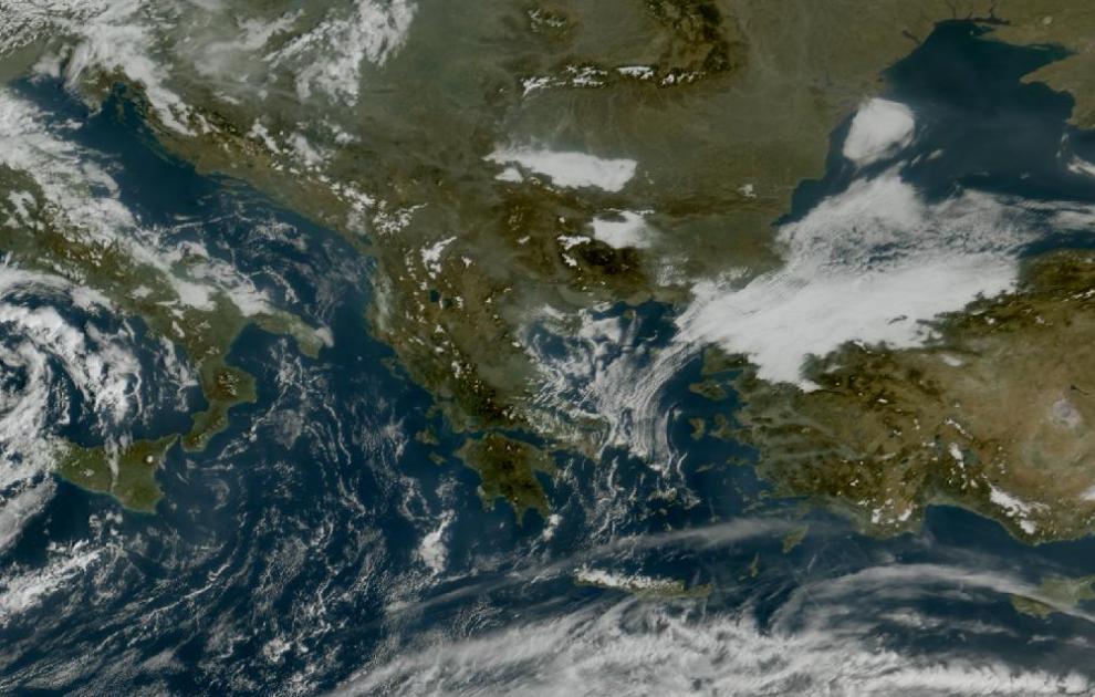 Τελευταία δορυφορική εικόνα νεφοκάλυψης