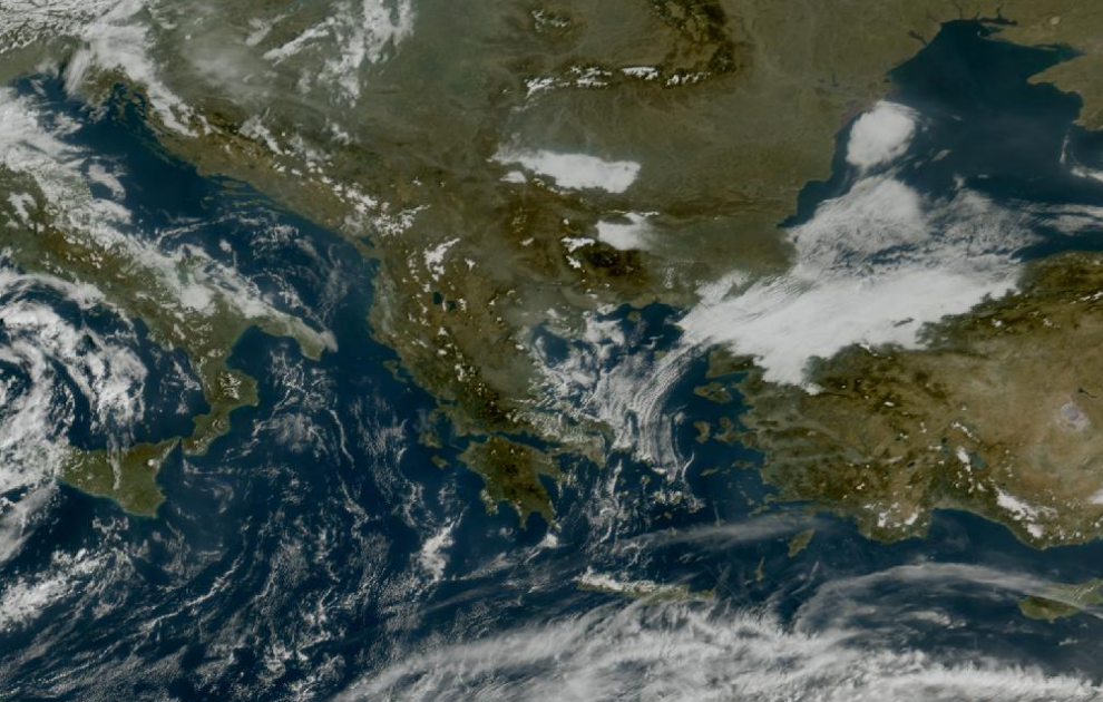 Τελευταία δορυφορική εικόνα νεφοκάλυψης