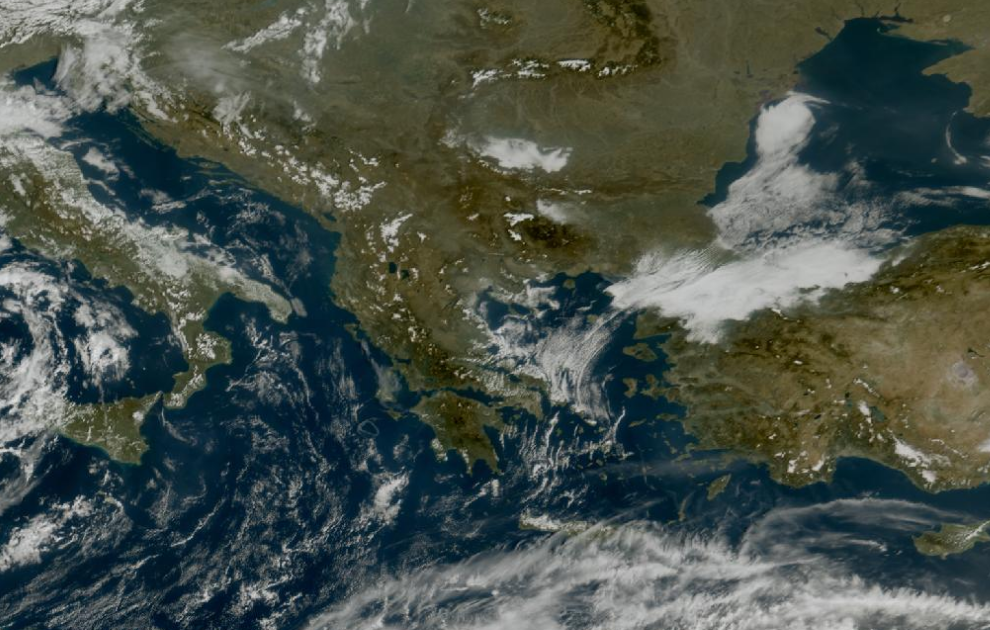 Τελευταία δορυφορική εικόνα νεφοκάλυψης