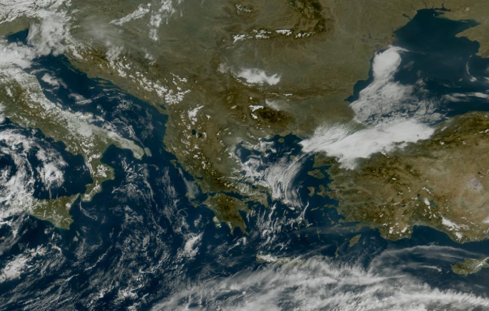 Τελευταία δορυφορική εικόνα νεφοκάλυψης