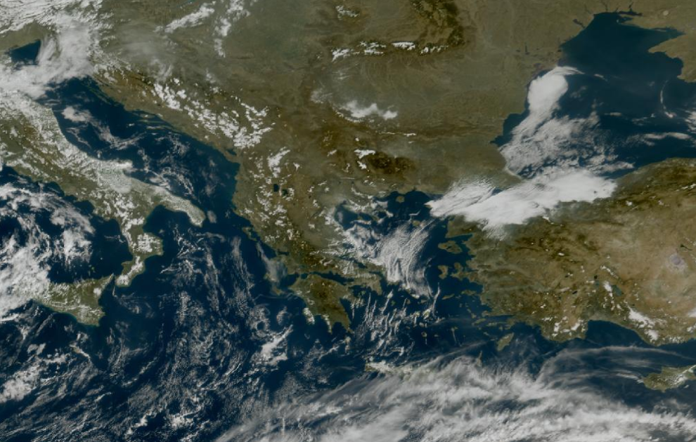 Τελευταία δορυφορική εικόνα νεφοκάλυψης