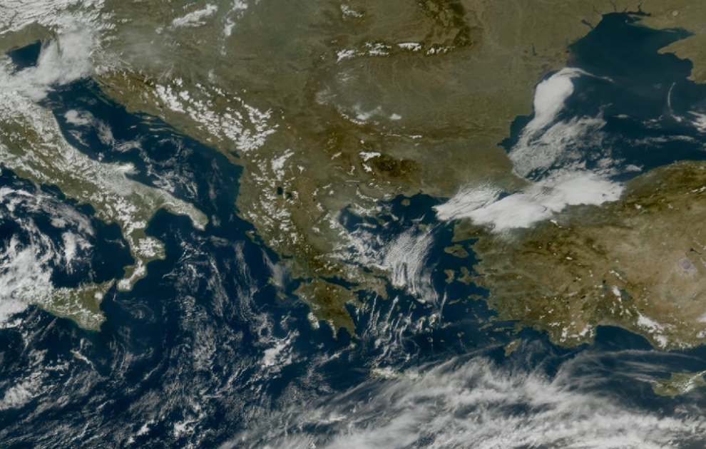 Τελευταία δορυφορική εικόνα νεφοκάλυψης