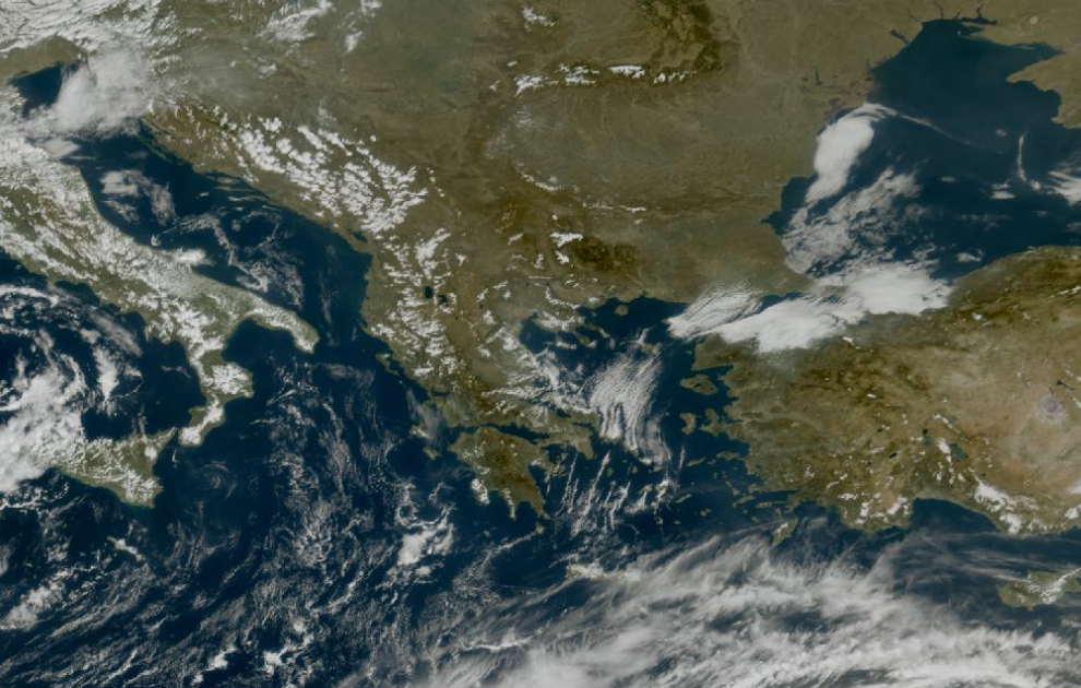 Τελευταία δορυφορική εικόνα νεφοκάλυψης