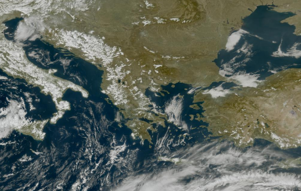 Τελευταία δορυφορική εικόνα νεφοκάλυψης