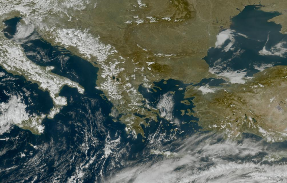 Τελευταία δορυφορική εικόνα νεφοκάλυψης