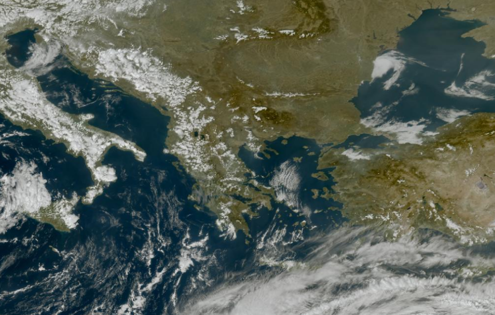 Τελευταία δορυφορική εικόνα νεφοκάλυψης