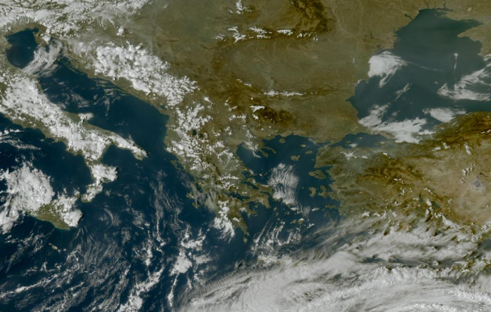 Τελευταία δορυφορική εικόνα νεφοκάλυψης