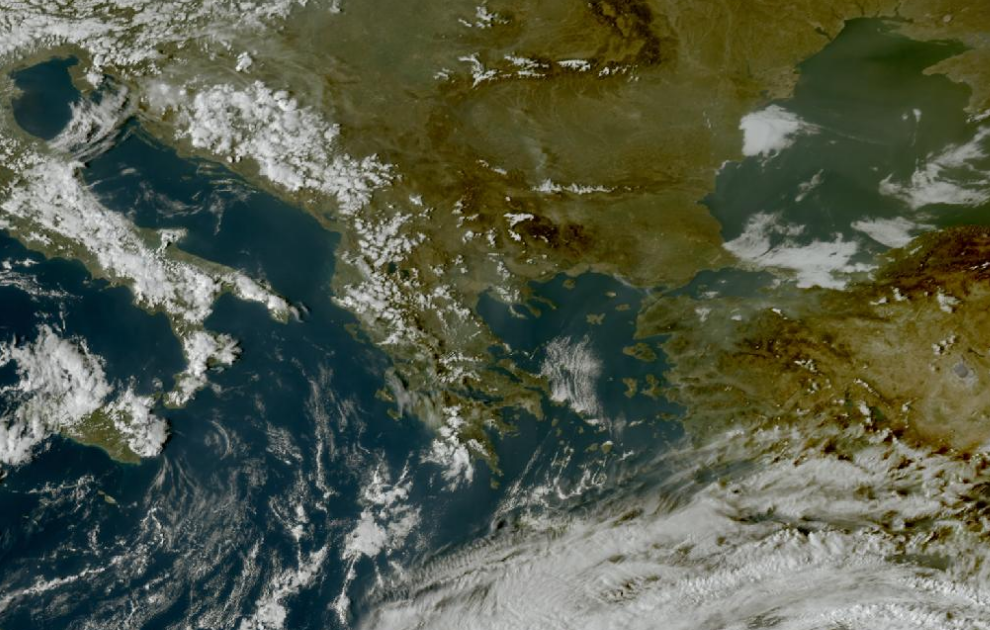 Τελευταία δορυφορική εικόνα νεφοκάλυψης