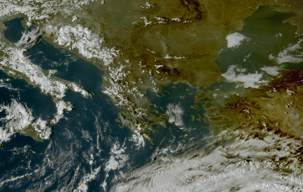 Τελευταία δορυφορική εικόνα νεφοκάλυψης