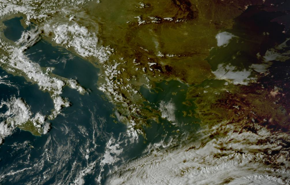 Τελευταία δορυφορική εικόνα νεφοκάλυψης