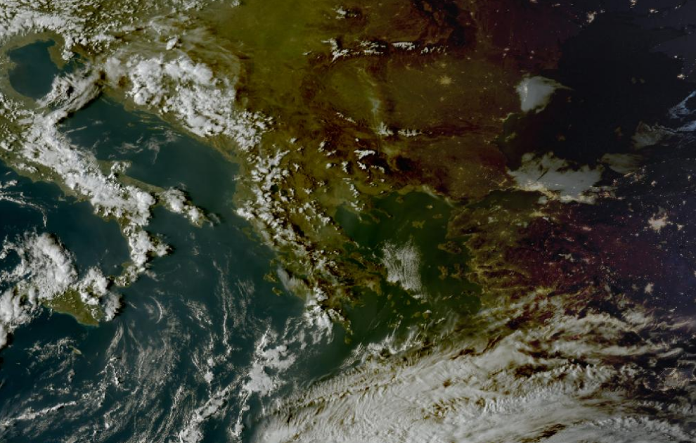 Τελευταία δορυφορική εικόνα νεφοκάλυψης