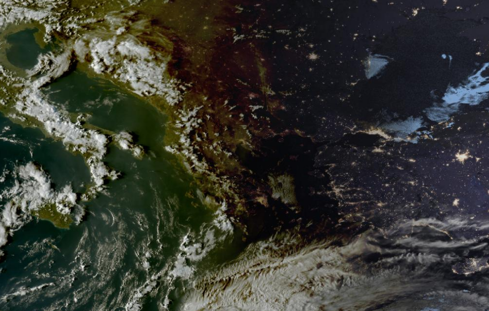 Τελευταία δορυφορική εικόνα νεφοκάλυψης