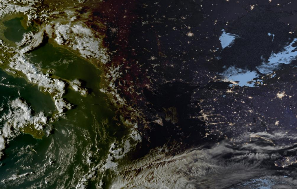 Τελευταία δορυφορική εικόνα νεφοκάλυψης