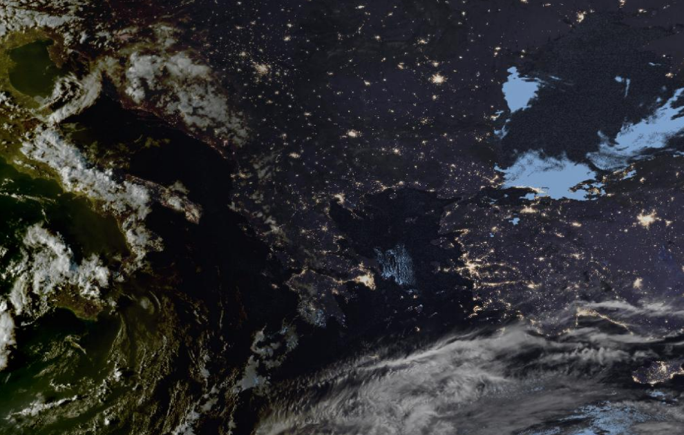 Τελευταία δορυφορική εικόνα νεφοκάλυψης