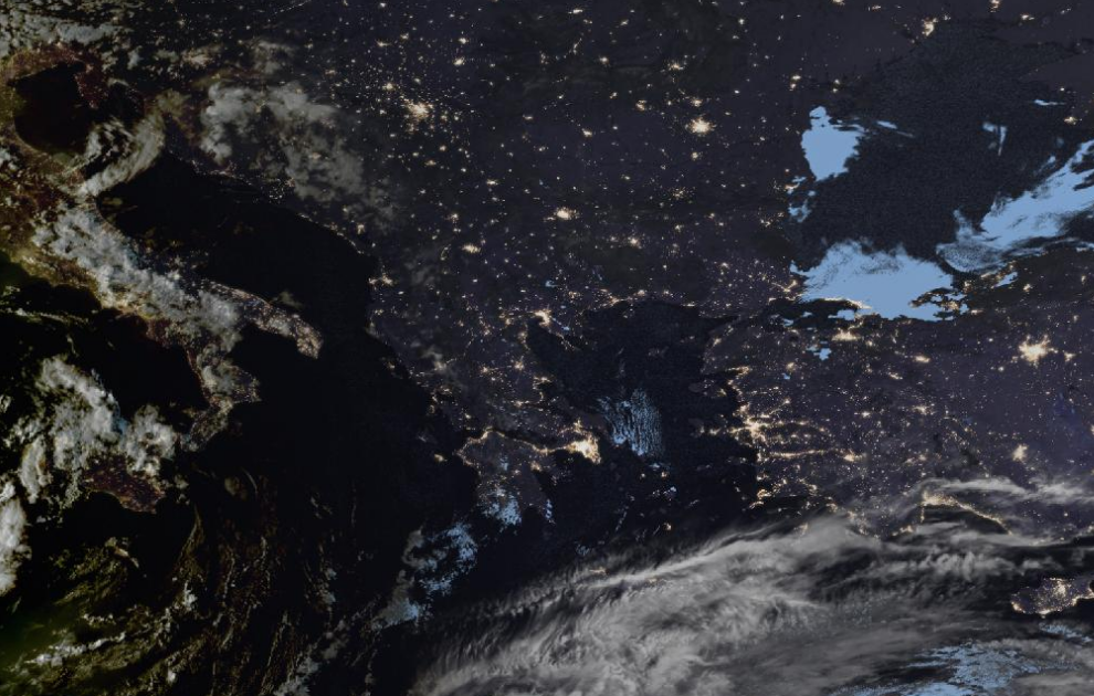 Τελευταία δορυφορική εικόνα νεφοκάλυψης