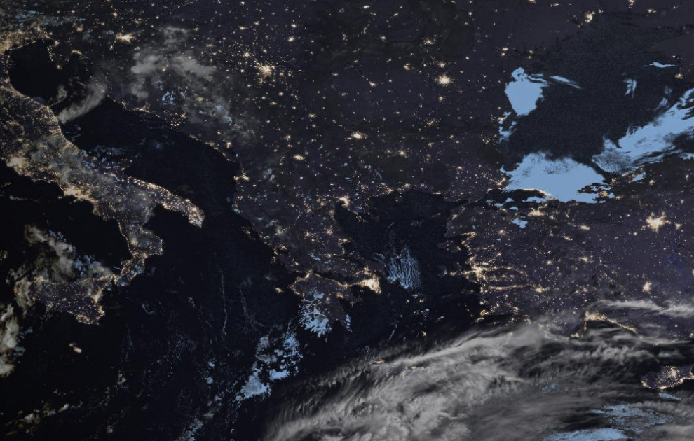 Τελευταία δορυφορική εικόνα νεφοκάλυψης