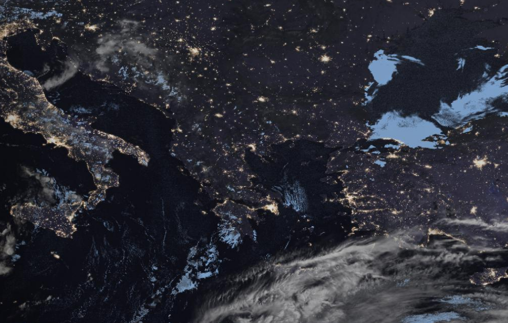 Τελευταία δορυφορική εικόνα νεφοκάλυψης