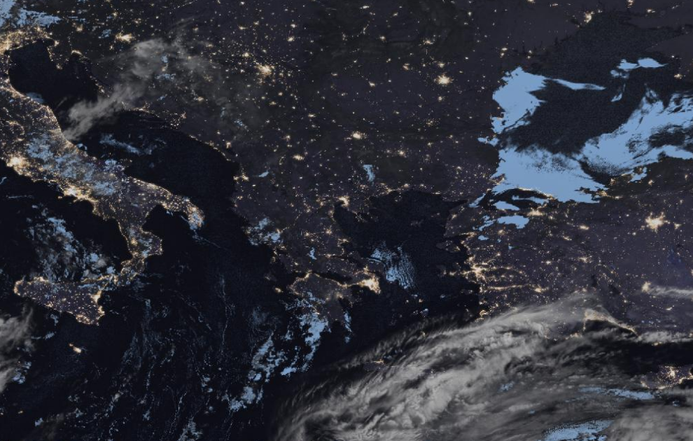 Τελευταία δορυφορική εικόνα νεφοκάλυψης