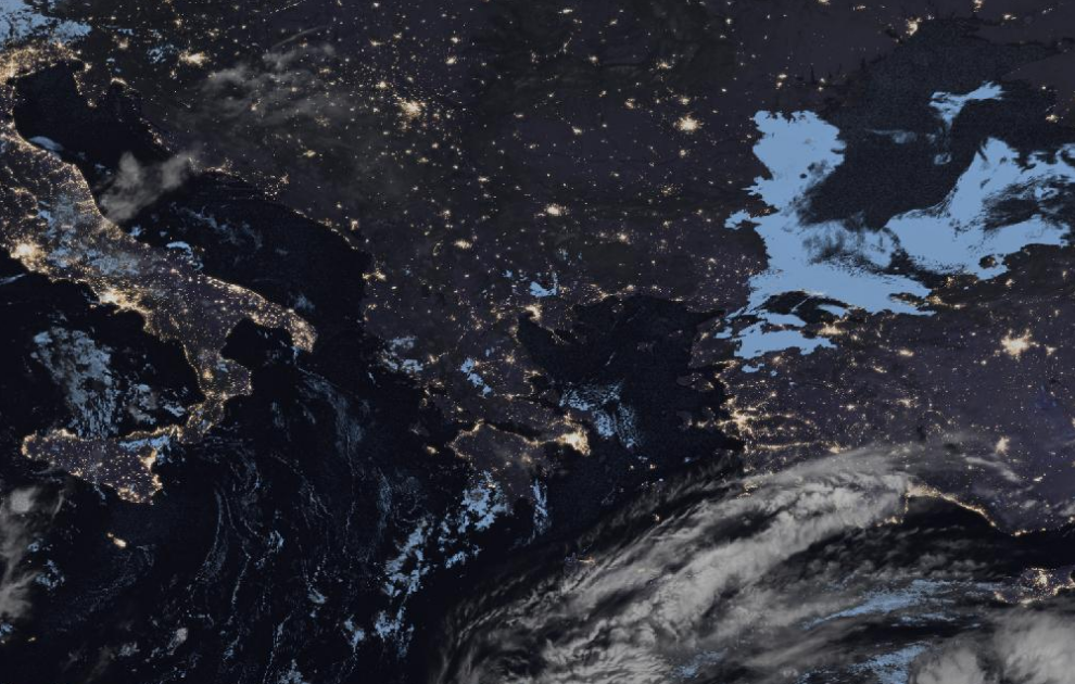 Τελευταία δορυφορική εικόνα νεφοκάλυψης