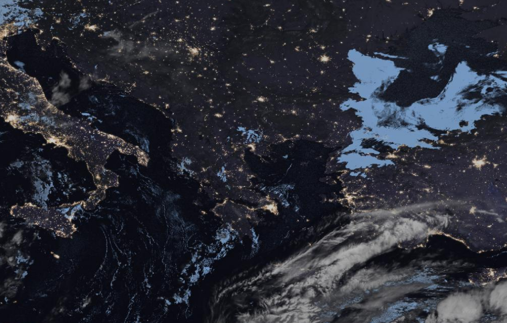 Τελευταία δορυφορική εικόνα νεφοκάλυψης