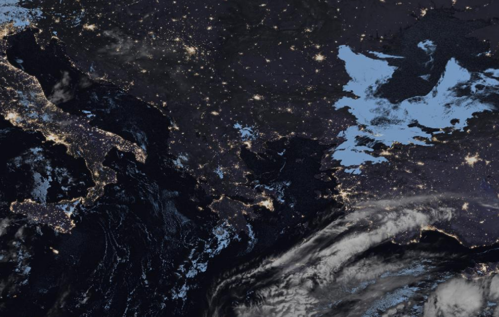 Τελευταία δορυφορική εικόνα νεφοκάλυψης