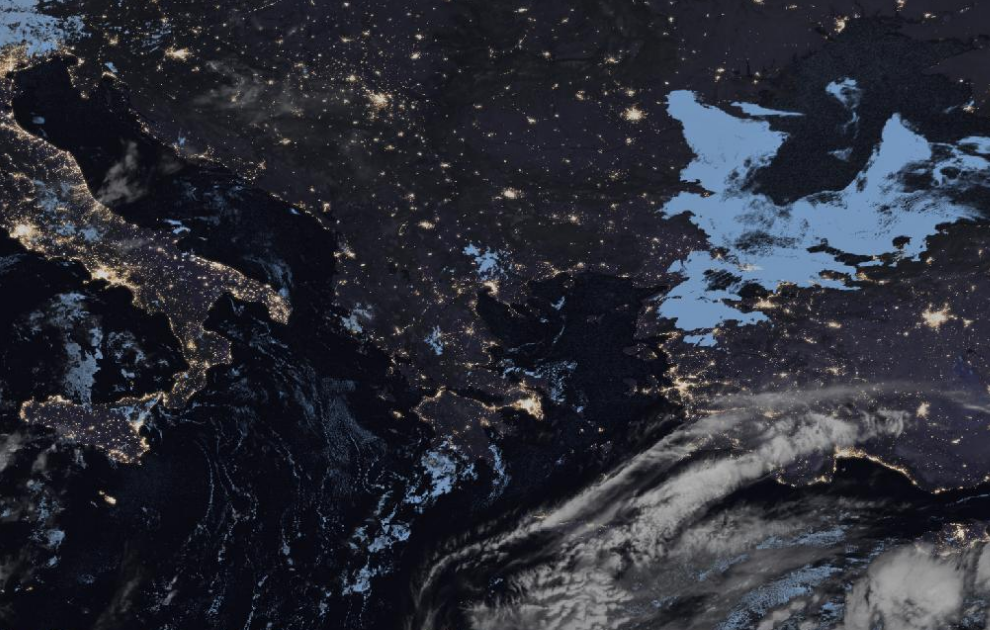 Τελευταία δορυφορική εικόνα νεφοκάλυψης