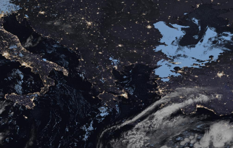 Τελευταία δορυφορική εικόνα νεφοκάλυψης