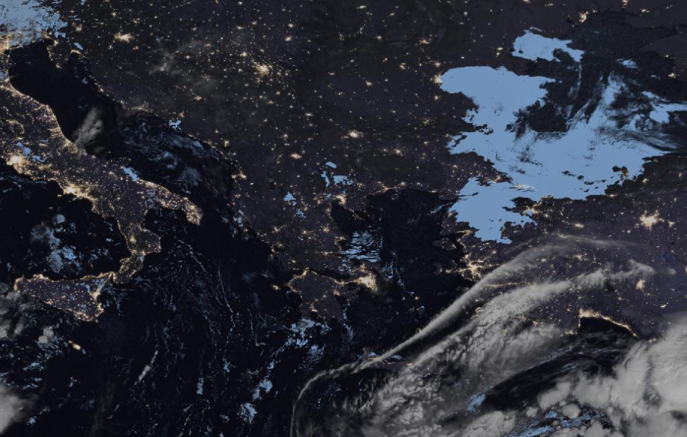 Τελευταία δορυφορική εικόνα νεφοκάλυψης