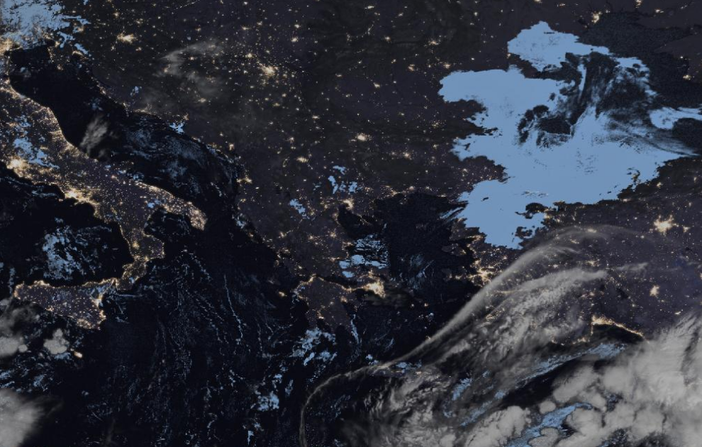 Τελευταία δορυφορική εικόνα νεφοκάλυψης