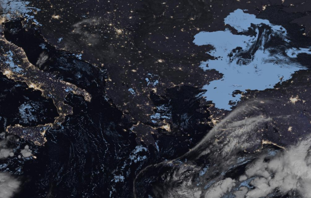 Τελευταία δορυφορική εικόνα νεφοκάλυψης