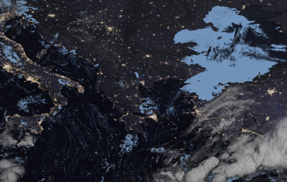 Τελευταία δορυφορική εικόνα νεφοκάλυψης