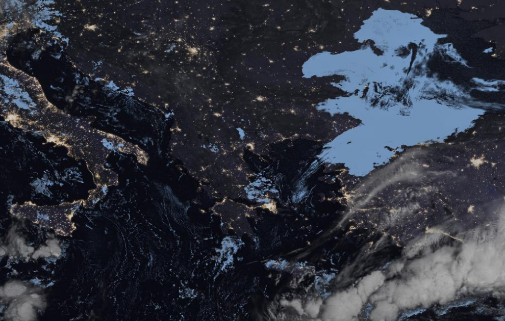 Τελευταία δορυφορική εικόνα νεφοκάλυψης