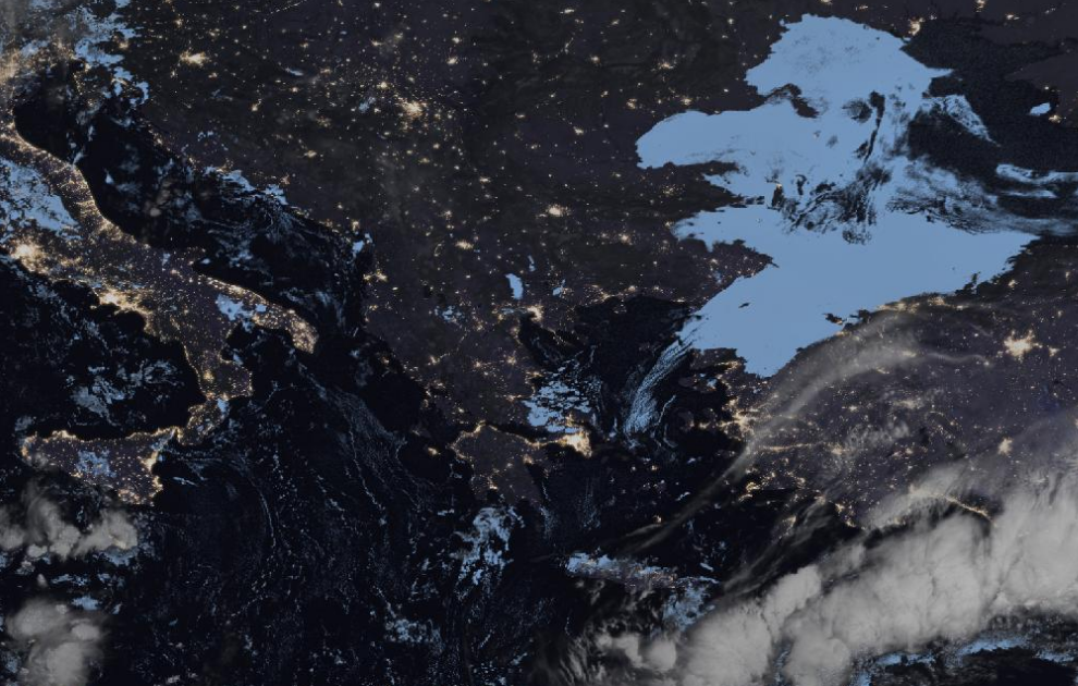 Τελευταία δορυφορική εικόνα νεφοκάλυψης