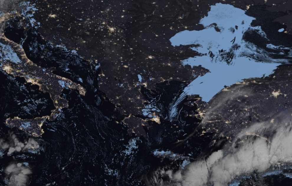 Τελευταία δορυφορική εικόνα νεφοκάλυψης