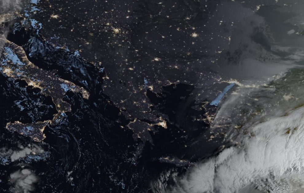 Τελευταία δορυφορική εικόνα νεφοκάλυψης