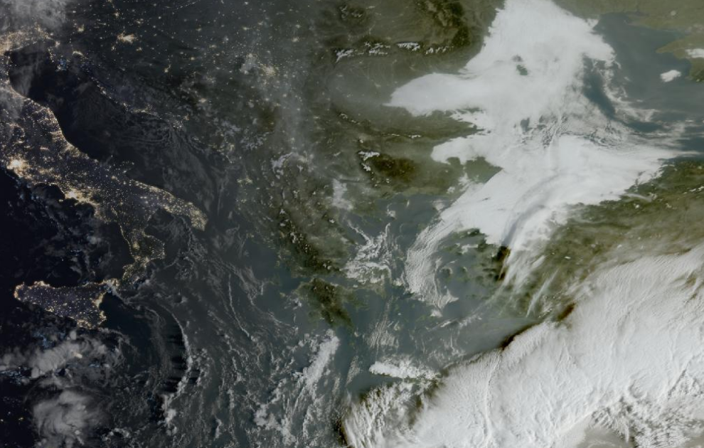 Τελευταία δορυφορική εικόνα νεφοκάλυψης