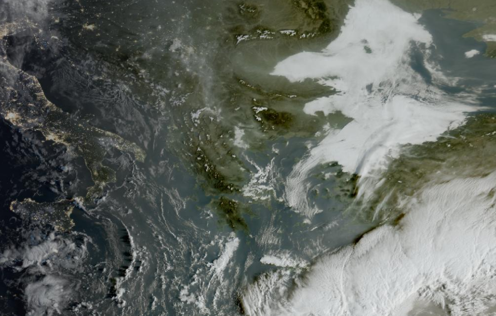 Τελευταία δορυφορική εικόνα νεφοκάλυψης