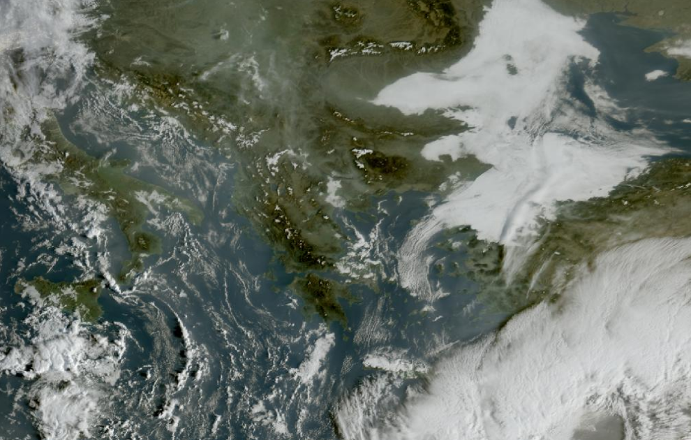 Τελευταία δορυφορική εικόνα νεφοκάλυψης