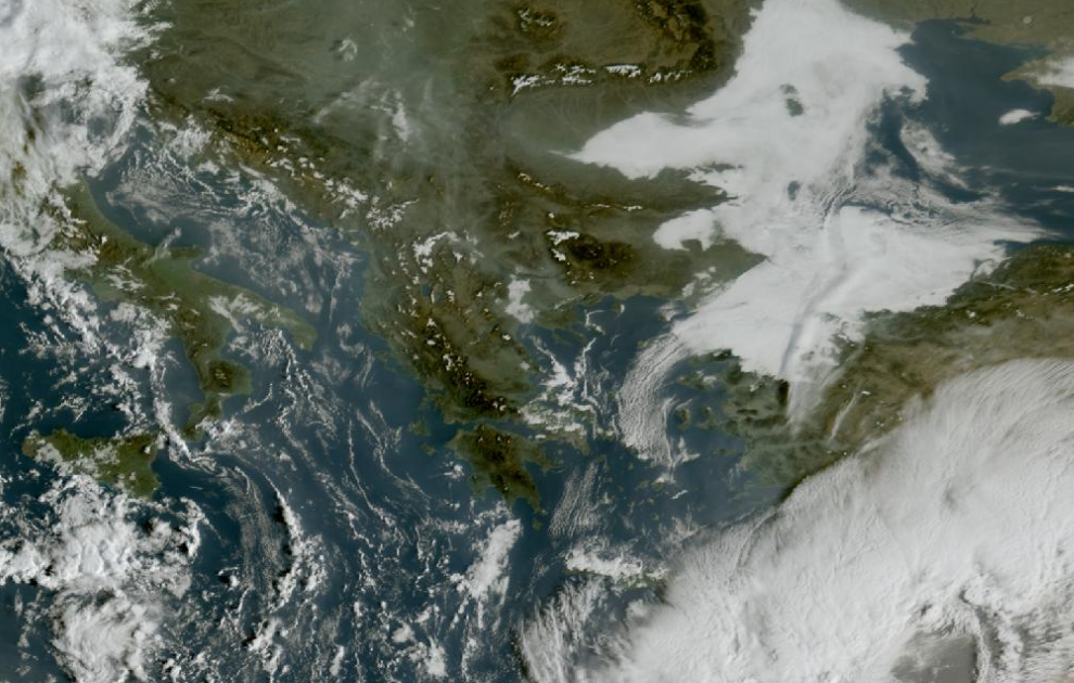 Τελευταία δορυφορική εικόνα νεφοκάλυψης