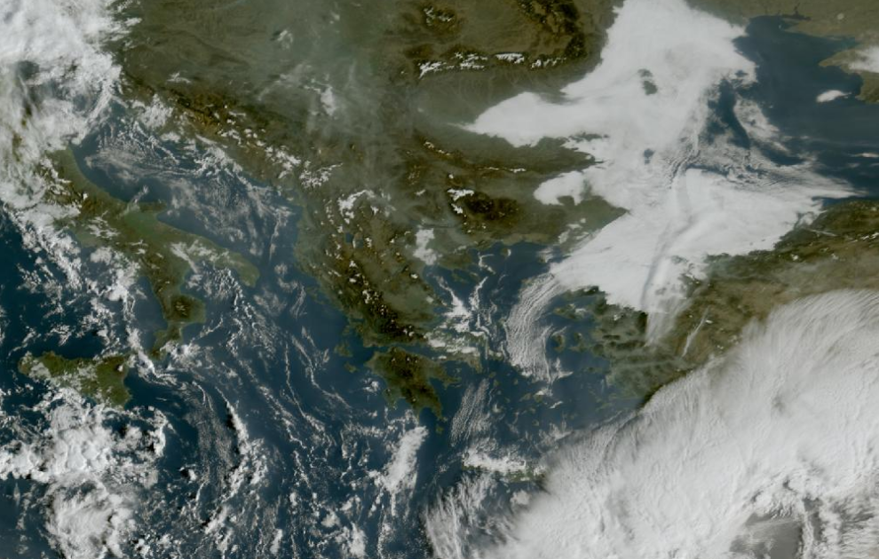 Τελευταία δορυφορική εικόνα νεφοκάλυψης