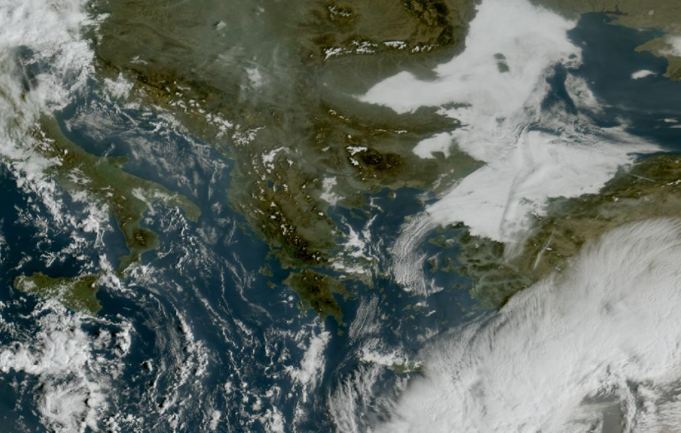 Τελευταία δορυφορική εικόνα νεφοκάλυψης