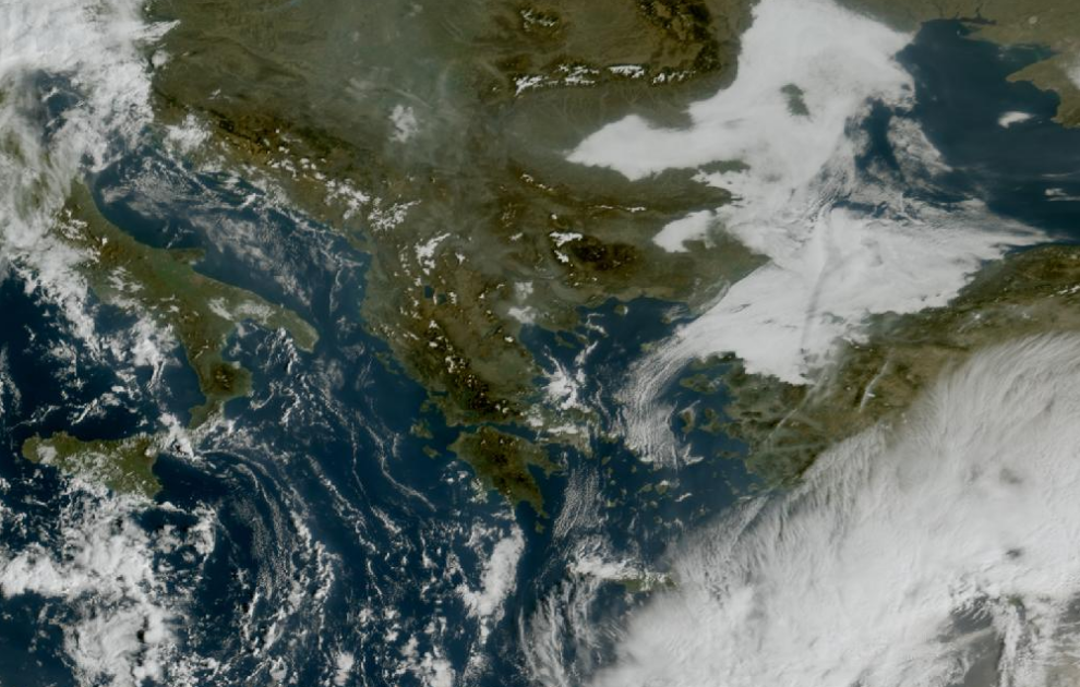 Τελευταία δορυφορική εικόνα νεφοκάλυψης