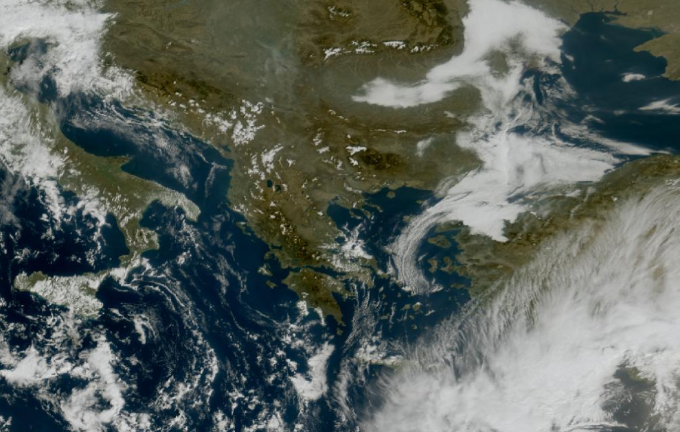 Τελευταία δορυφορική εικόνα νεφοκάλυψης