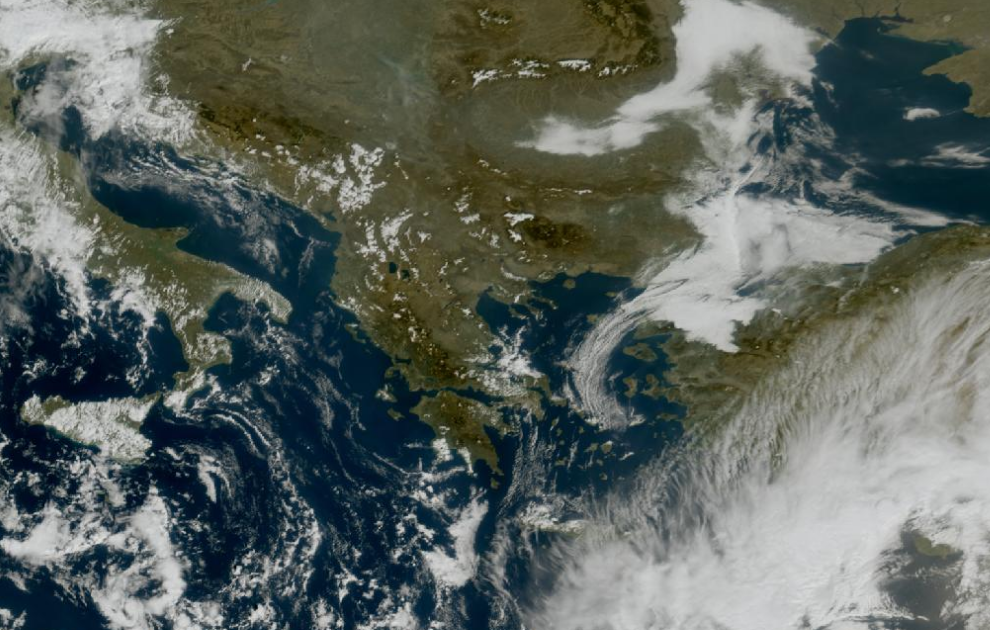 Τελευταία δορυφορική εικόνα νεφοκάλυψης